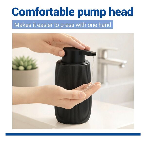 Dozator de săpun lichid negru din plastic 400 ml Fablo – Wenko