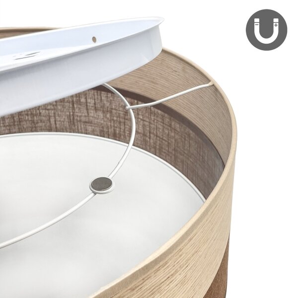 Plafonieră LED SIRJA WOOD LED/36W/230V d. 45 cm maro/stejar