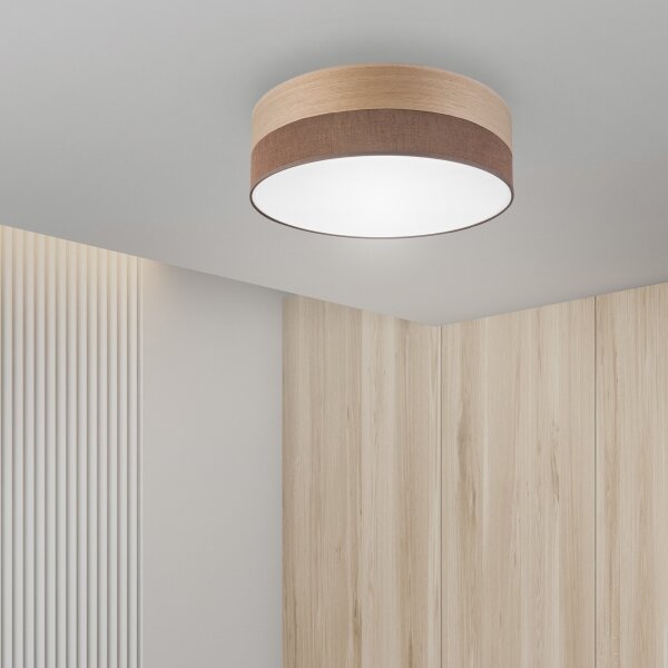 Plafonieră LED SIRJA WOOD LED/36W/230V d. 45 cm maro/stejar