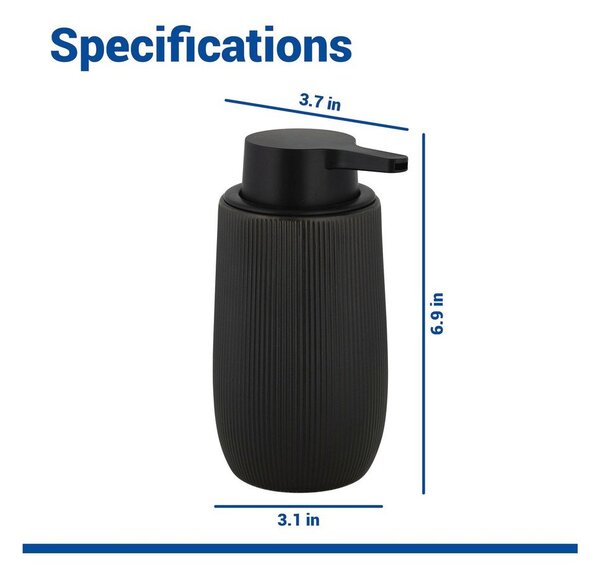 Dozator de săpun lichid negru din plastic 400 ml Fablo – Wenko