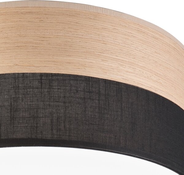 Plafonieră LED SIRJA WOOD LED/36W/230V d. 45 cm negru/stejar