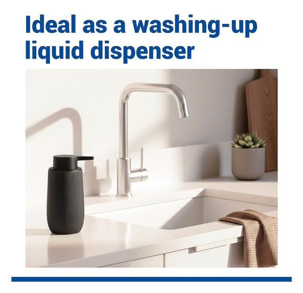 Dozator de săpun lichid negru din plastic 400 ml Fablo – Wenko