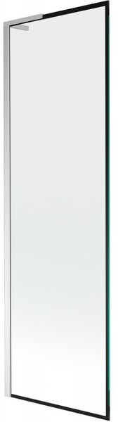 Mexen Next L, paravan de baie cu 1 aripă 60 x 150 cm, model sticlă transparentă-negru de 6 mm, profil cromat, 895-060-000-03-70-01