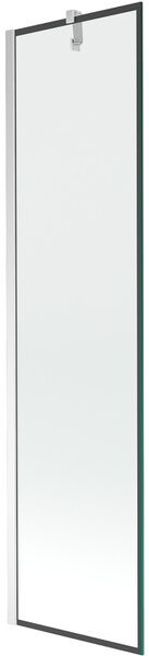 Mexen Next, paravan de baie 1 aripă 50 x 150 cm, aripă fixă, sticlă transparentă de 6 mm cu model negru, profil cromat, 895-050-000-00-70-01