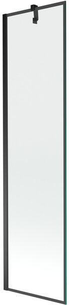 Mexen Next, paravan de baie 1 aripă 50 x 150 cm, aripă fixă, sticlă transparentă de 6 mm cu model negru, profil negru, 895-050-000-00-70-70