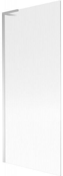 Mexen Next L, paravan de baie cu 1 aripă 80 x 150 cm, sticlă de 6 mm cu model nervuri, profil cromat, 895-080-000-03-09-01