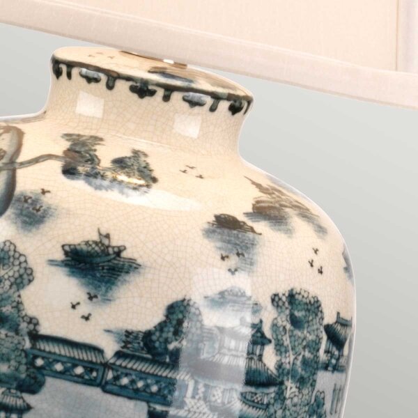 Lampă de masă Elstead BLUE-TRAD-WP-TL BLUE TRADITIONAL 1xE27/60W/230V