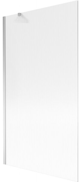 Mexen Next, paravan de baie 1 aripă 100 x 150 cm, aripă fixă, sticlă 6 mm cu dungi, profil cromat, 895-100-000-00-09-01