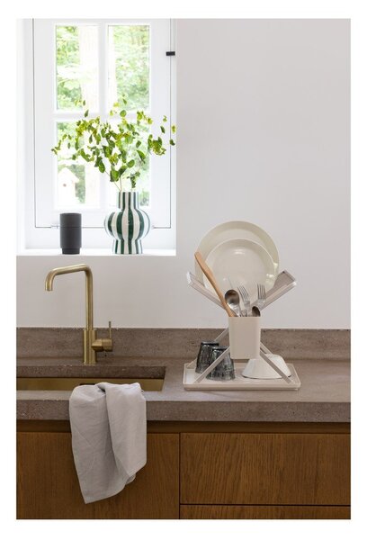 Scurgător de vase bej cu două nivele din metal 37x33 cm – Brabantia