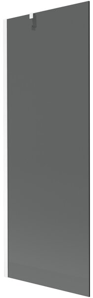 Mexen Next, paravan de baie 1 aripă 70 x 150 cm, aripă fixă, sticlă gri 6 mm, profil alb, 895-070-000-00-40-20