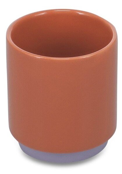 Ceașcă portocalie/mov din gresie ceramică 270 ml Duo – ONA