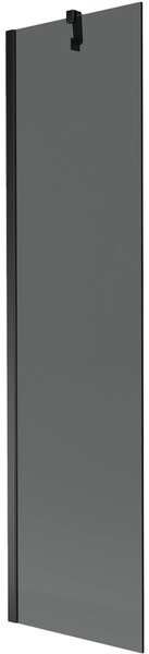 Mexen Next, paravan de baie 1 aripă 50 x 150 cm, aripă fixă, sticlă gri 6 mm, profil negru, 895-050-000-00-40-70