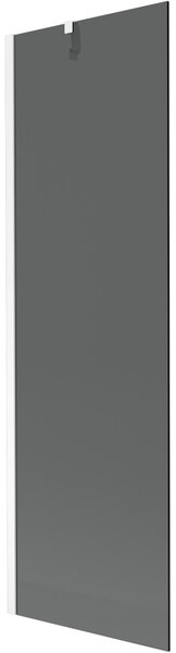 Mexen Next, paravan de baie 1 aripă 60 x 150 cm, aripă fixă, sticlă gri 6 mm, profil alb, 895-060-000-00-40-20