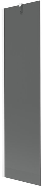 Mexen Next, paravan de baie 1 aripă 50 x 150 cm, aripă fixă, sticlă gri 6 mm, profil alb, 895-050-000-00-40-20