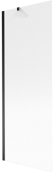Mexen Next, paravan de baie 1 aripă 70 x 150 cm, aripă fixă, sticlă 6 mm cu dungi, profil negru, 895-070-000-00-09-70