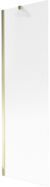 Mexen Next, paravan de baie 1 aripă 60 x 150 cm, aripă fixă, sticlă 6 mm cu dungi, profil auriu lucios, 895-060-000-00-09-50