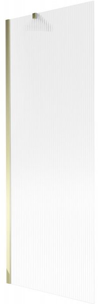Mexen Next, paravan de baie 1 aripă 70 x 150 cm, aripă fixă, sticlă 6 mm cu dungi, profil auriu lucios, 895-070-000-00-09-50