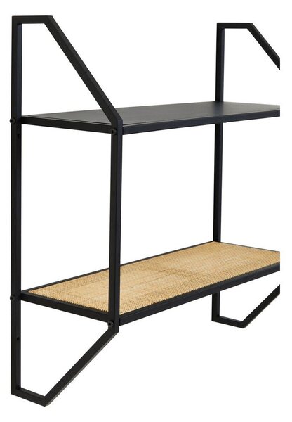 Raft negru/în culoare naturală etajat din metal 61 cm Depok – Premier Housewares