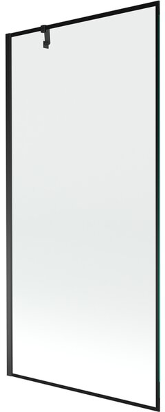 Mexen Next, paravan de baie 1 aripă 90 x 150 cm, aripă fixă, sticlă transparentă de 6 mm cu model negru, profil negru, 895-090-000-00-70-70
