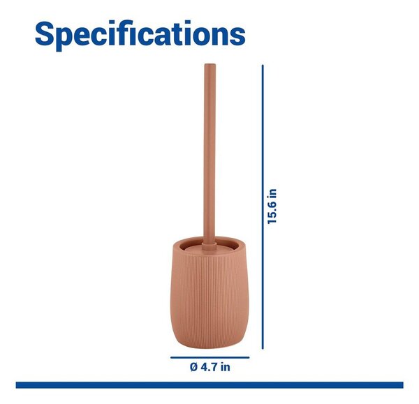 Perie de WC maro din ceramică Fablo – Wenko