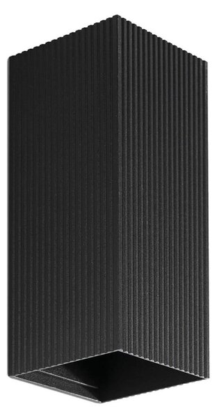 Aplică FARO 40566 SOLE 2xGU10/8W/230V negru canelat dreptunghiular