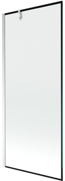 Mexen Next, paravan de baie 1 aripă 80 x 150 cm, aripă fixă, sticlă transparentă de 6 mm cu model negru, profil cromat, 895-080-000-00-70-01