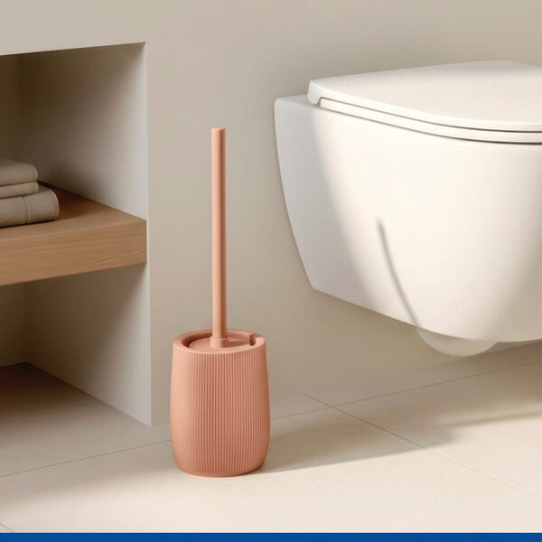 Perie de WC maro din ceramică Fablo – Wenko