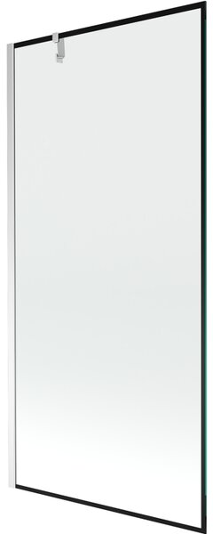 Mexen Next, paravan de baie 1 aripă 90 x 150 cm, aripă fixă, sticlă transparentă de 6 mm cu model negru, profil cromat, 895-090-000-00-70-01