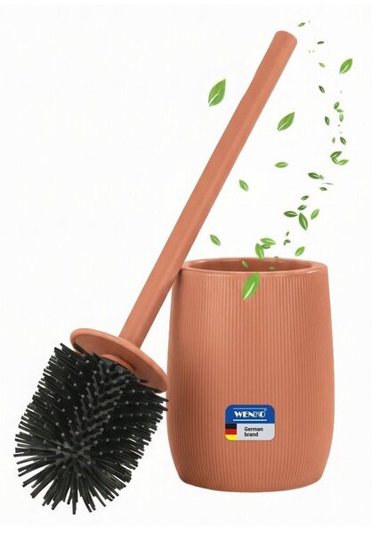 Perie de WC maro din ceramică Fablo – Wenko