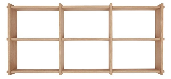 Raft în culoare naturală etajat din lemn de stejar 37 cm Grid – OYOY Living Design