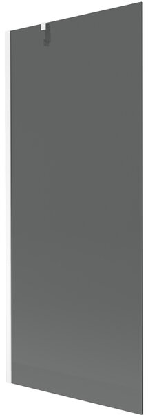 Mexen Next, paravan de baie 1 aripă 80 x 150 cm, aripă fixă, sticlă gri 6 mm, profil alb, 895-080-000-00-40-20