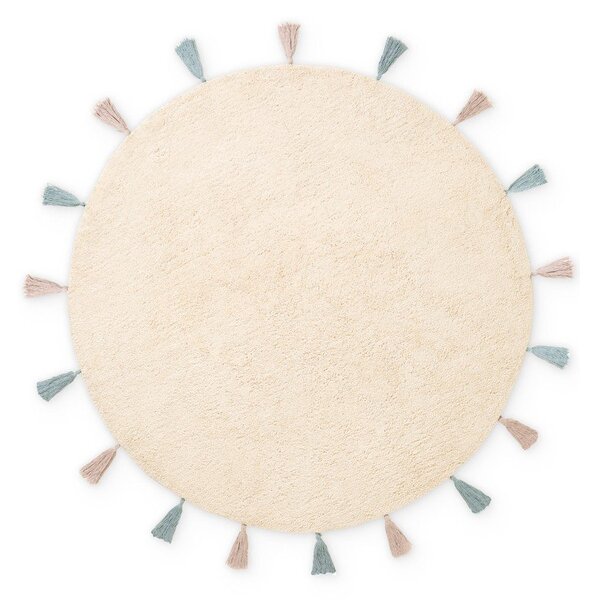 Covor pentru copii crem lavabil/țesut manual din bumbac ø160 cm Snuggle Sunna – Hanse Home