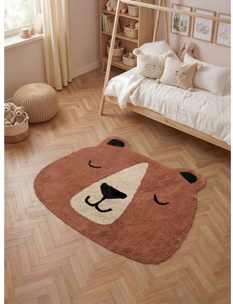 Covor pentru copii maro lavabil/țesut manual din bumbac 101x120 cm Snuggle Benni – Hanse Home