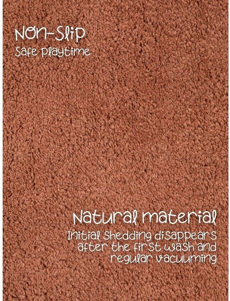 Covor pentru copii maro lavabil/țesut manual din bumbac 101x120 cm Snuggle Benni – Hanse Home