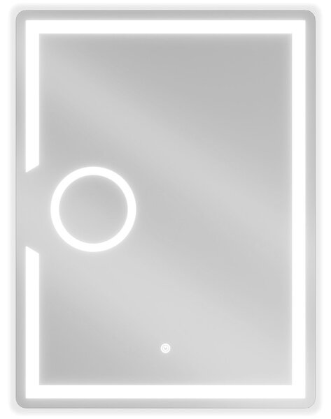 Mexen Onyx, oglinda baie LED cu iluminare din spate si oglinda cosmetica 60x80 cm, 6000K, anti-aburire, 9813-060-080-611-00