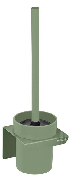 Perie de WC verde autoadezivă cu Turbo-Loc din plastic Lizan – Wenko