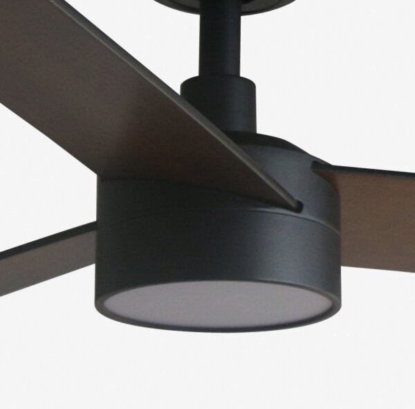 Ventilator LED dimabil FARO 34298WT-1TW RUDDER L LED/18W/230V negru d. 132 cm WT + telecomandă