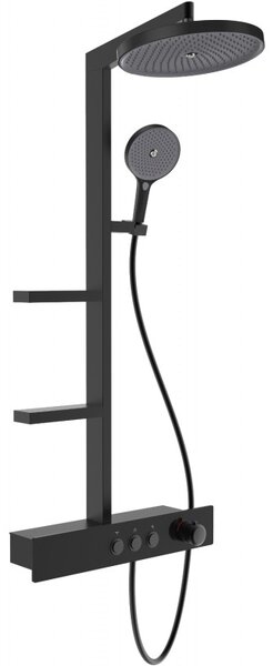 Mexen Plex, set de dus cu manual si cap de ploaie, negru, 78103-70