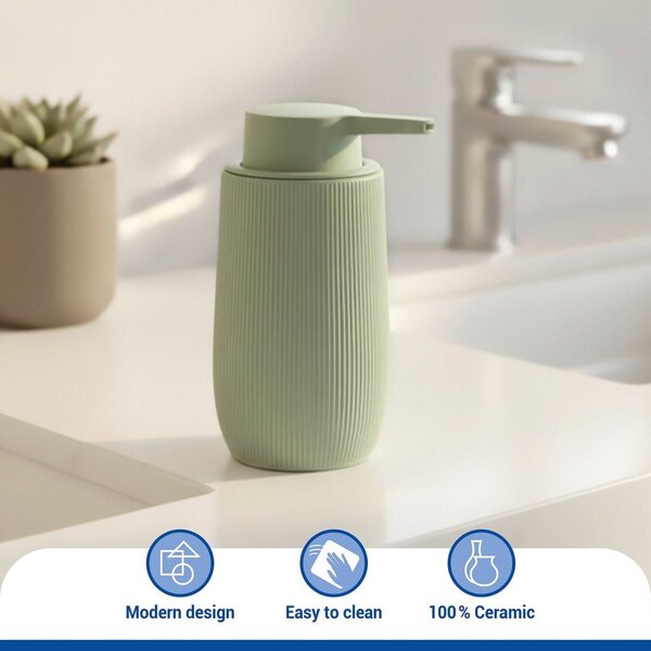 Dozator de săpun lichid verde din plastic 400 ml Fablo – Wenko