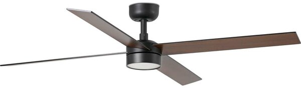 Ventilator LED dimabil FARO 34356WT-1TW RUDDER L 18W/230V maro/negru d. 132 cm WT + telecomandă