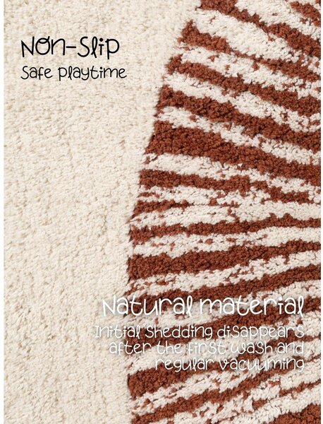 Covor pentru copii crem lavabil/țesut manual din bumbac 140x200 cm Snuggle Leander – Hanse Home