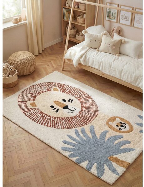 Covor pentru copii crem lavabil/țesut manual din bumbac 140x200 cm Snuggle Leander – Hanse Home
