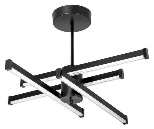 Lustră LED pe tijă 4xLED/10W/230V 3000-6500K d. 68 cm negru