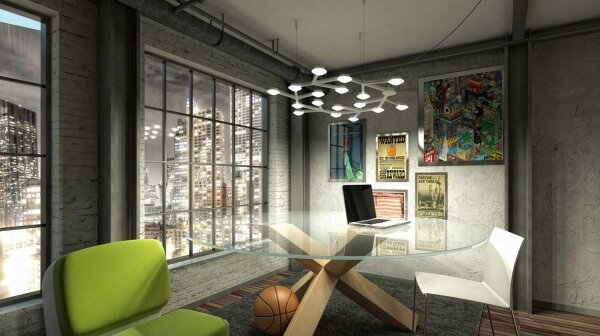 Lustră LED dimabilă pe cablu Artemide 1575050APP NET LED/43W/230V 3000K