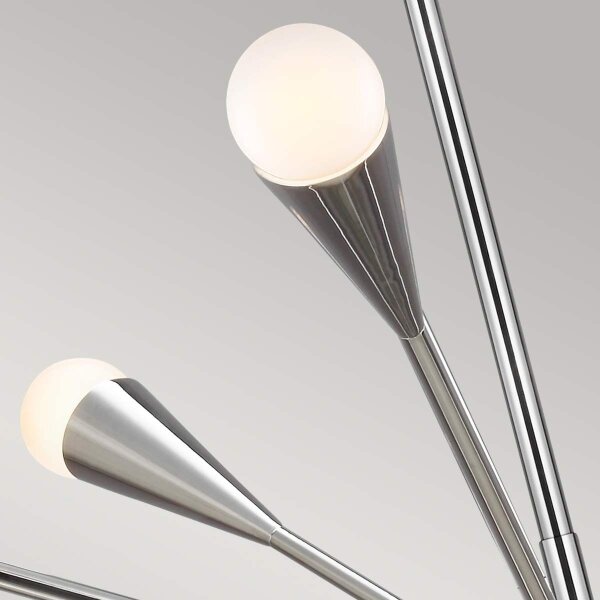Lustră LED pe tijă Feiss FE-JAX10-PN JAX 10xG9/3W/230V crom lucios