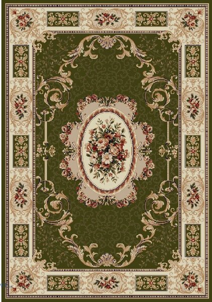 Covor Clasic, Lotos 542, Verde, Diverse Dimensiuni, 1800 gr mp