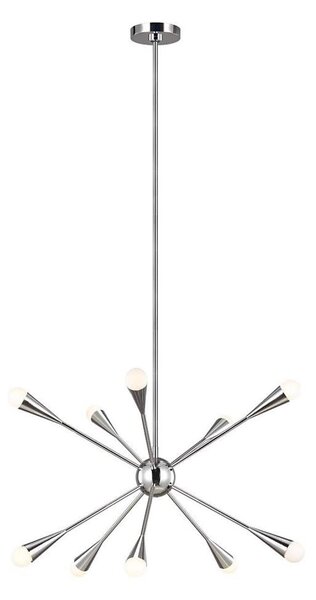 Lustră LED pe tijă Feiss FE-JAX10-PN JAX 10xG9/3W/230V crom lucios