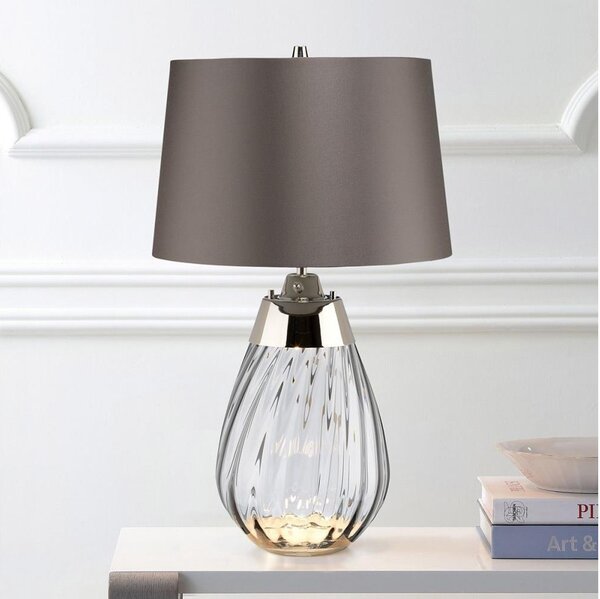 Lampă LED de masă Elstead LENA-TL-S-SMOKE LENA 1xE27/60W/230V + 1xGU10/7W gri