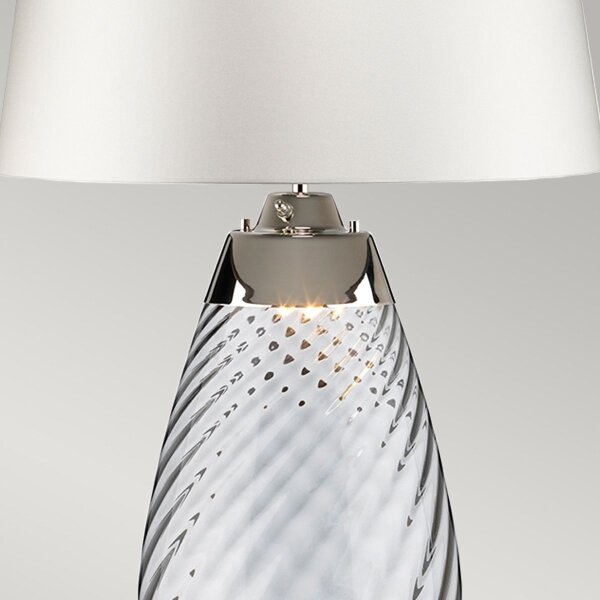 Lampă LED de masă Elstead LENA-TL-L-SMOKE-OWSS LENA 1xE27/40W/230V 74 cm alb