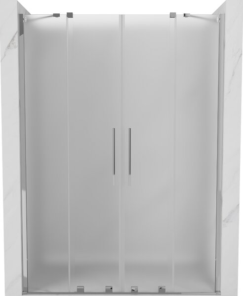 Mexen Velar Duo, usa de dus culisanta pentru deschidere 140 cm, sticla mat 8 mm, crom, 871-140-000-32-01